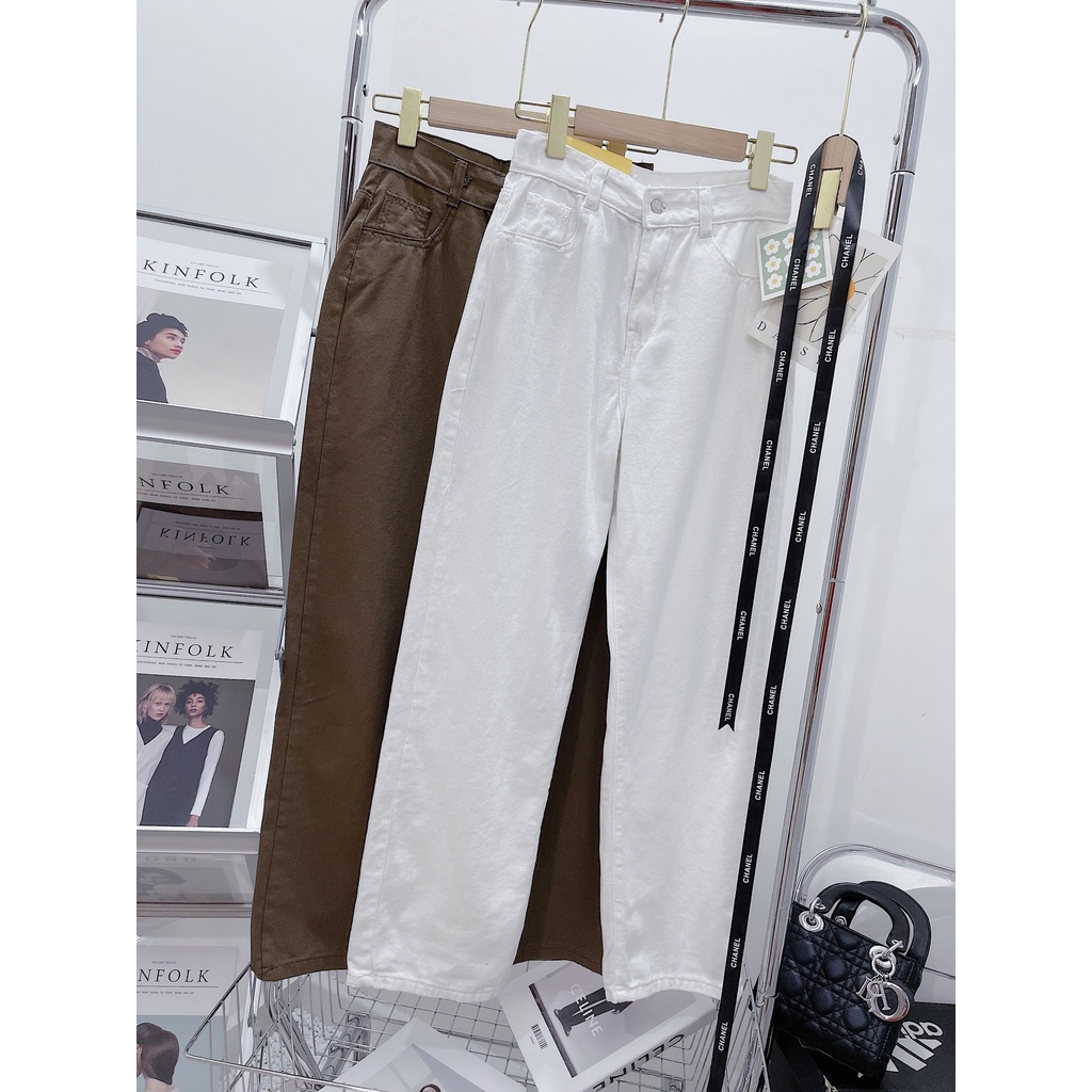 Quần jeans ống rộng nâu hot CEN FASHION