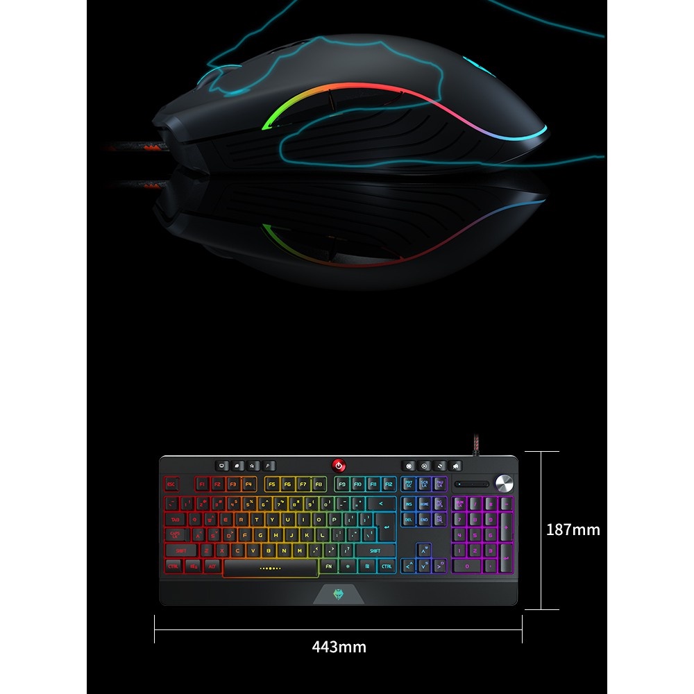 Bộ Bàn Phím Chuột Gaming V9000 - Led RGB - DPI 7200 - Chống Nước - Ngon Bổ Rẻ Nhất Trong Tầm Giá