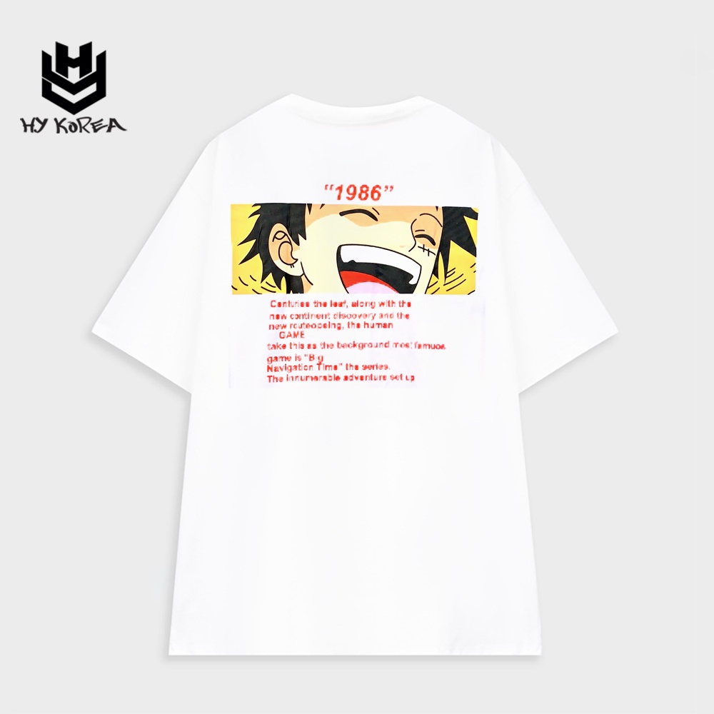 Áo Thun Tay Lỡ Form Rộng Unisex In Hình LUFFY (45-80kg), HaiHaiShop- TLLC30.