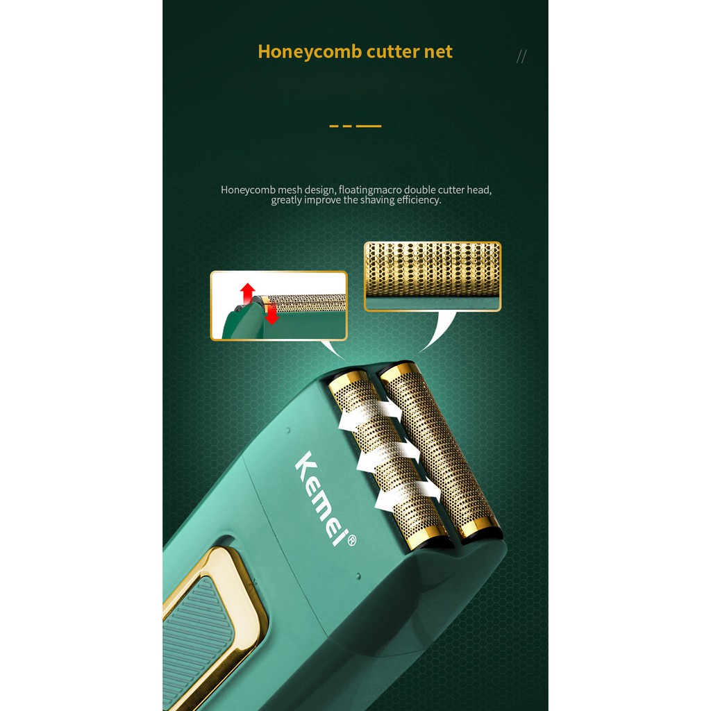 Máy cạo râu KEMEI không dây sạc điện chuyên dụng cao cấp cho nam