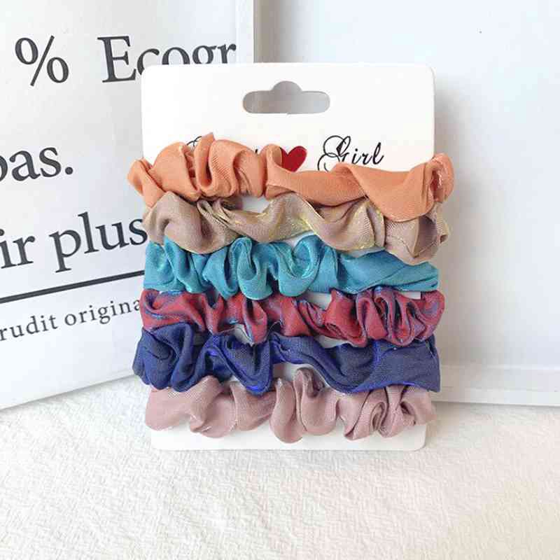 Set 6 Dây Buộc Tóc Co Giãn Thời Trang Cho Nữ