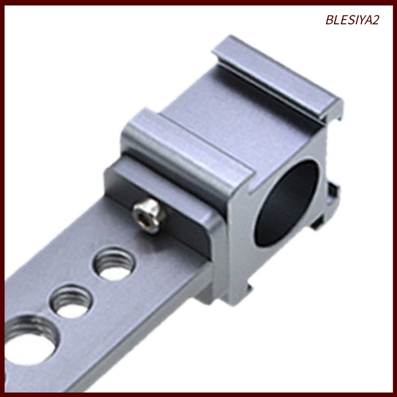 Triple Cold Shoe Mount Plate Microphone Stand Extension Bracket 110x30mm