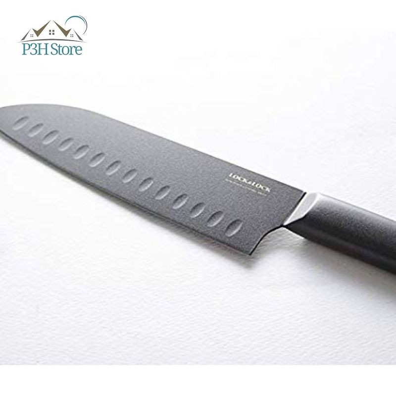 Dao thái 7 inch Lock&Lock Santoku Knife đúc nguyên khối bề mặt phủ lớp chống dính CKK312