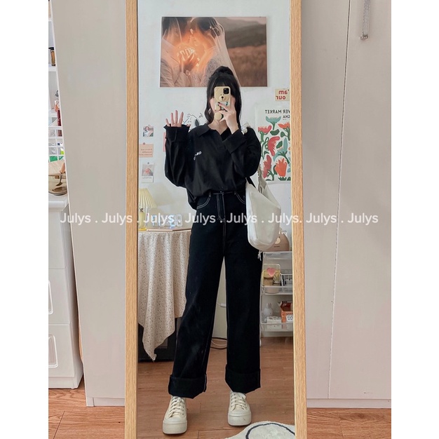 ÁO POLO thun thêu tay dài CHL (ảnh JULYS chụp kèm video cận chất) | BigBuy360 - bigbuy360.vn