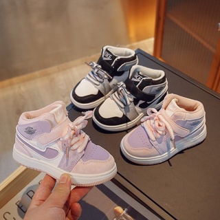 Giày Sneaker Cổ Cao Thời Trang Thu Đông Cho Bé