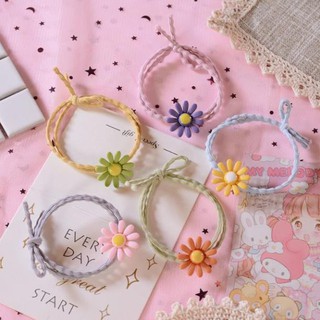Dây thun cột tóc buộc tóc hoa Daisy được tùy chọn màu