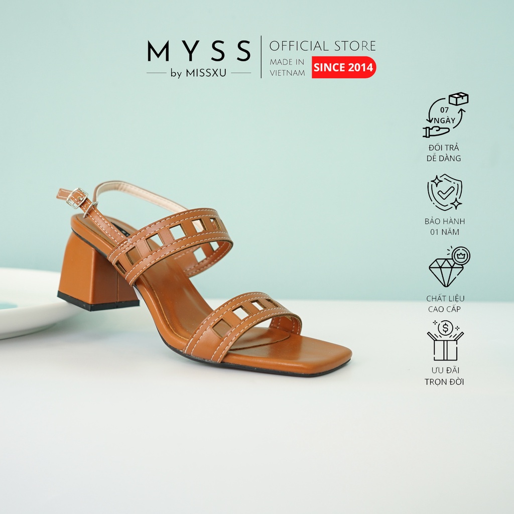 Giày sandal 2 quai ngang bản lớn 5 cm cao cấp MYSS - SD163