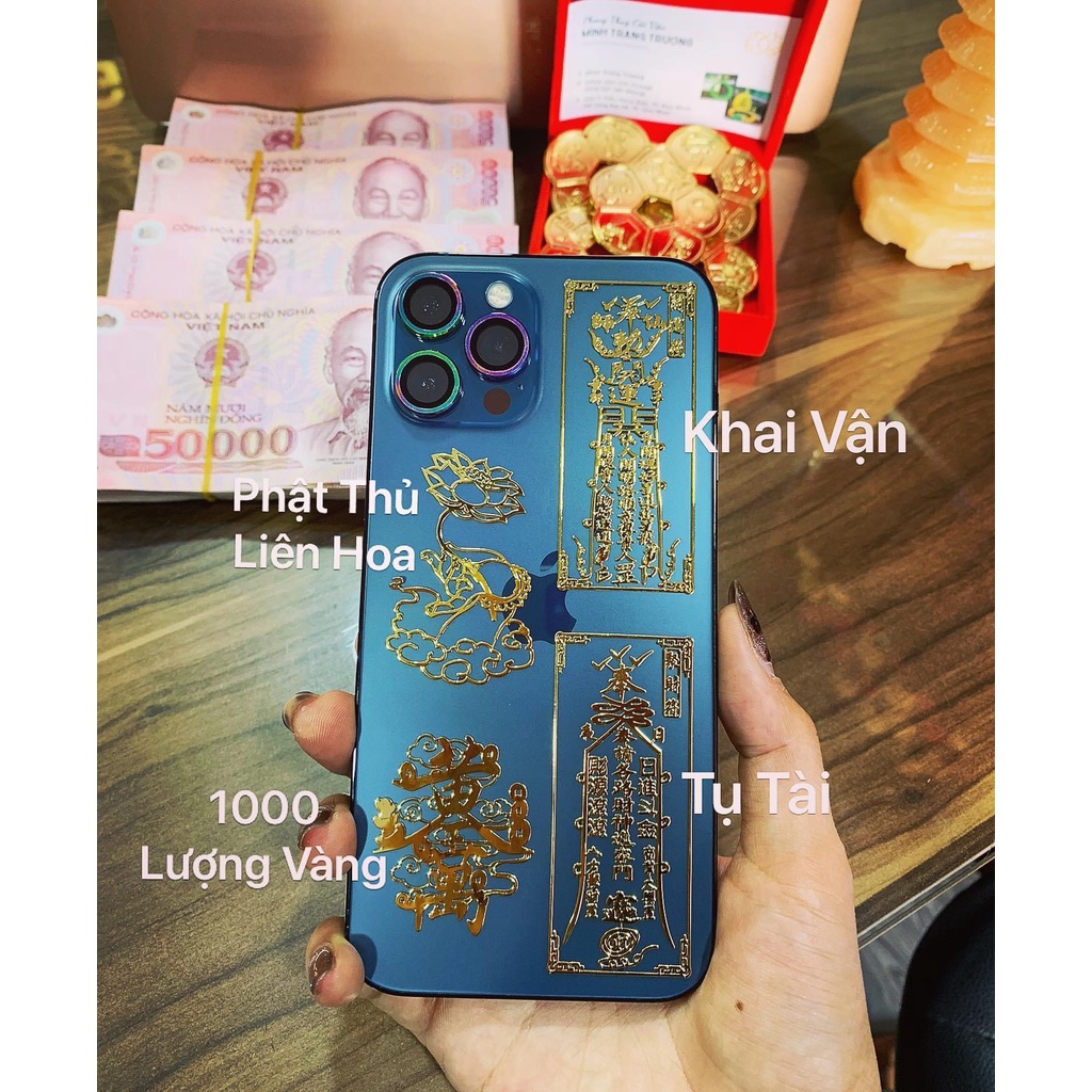 Combo 4 Linh Phù Dán Điện Thoại Linh Phù Tài Lộc, Bình An