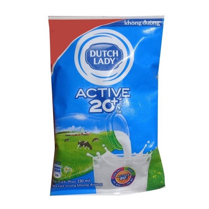 Sữa tươi bịch không đường, sữa bịch cô gái hà lan