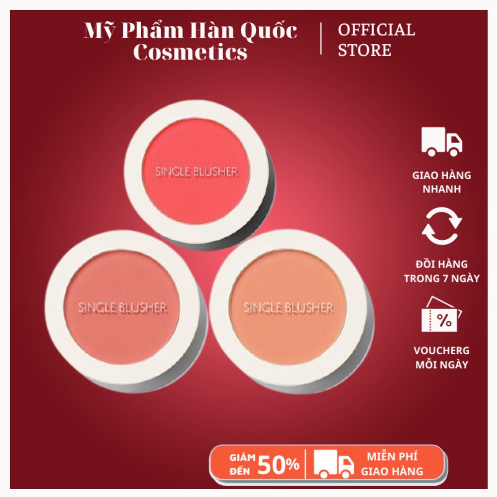 PHẤN MÁ HỒNG Siêu Mịn The Saem Saemmul Single Blusher 5g