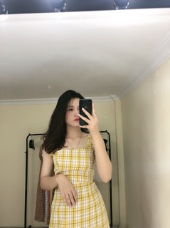 Váy 2 dây kẻ
