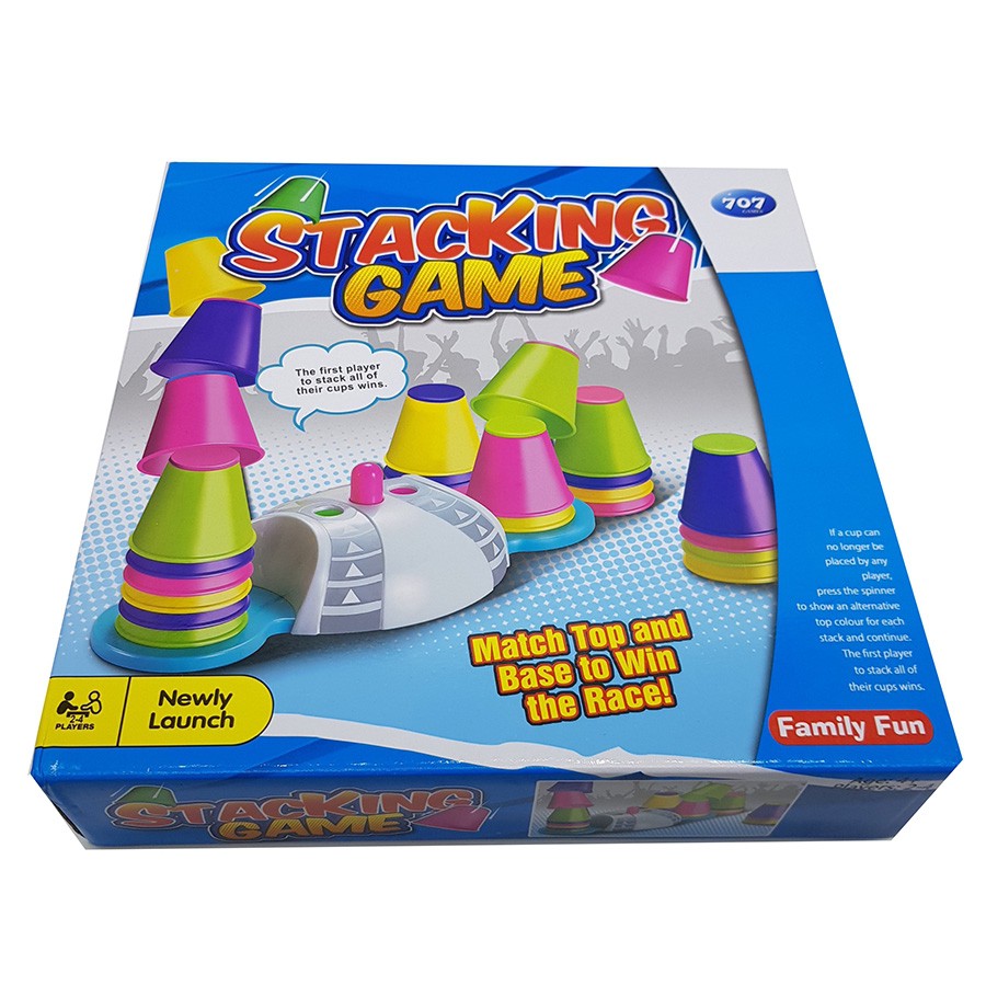 Trò chơi trí tuệ xếp cốc Logic - Stacking Cup Game - Game gia đình Tomcityvn