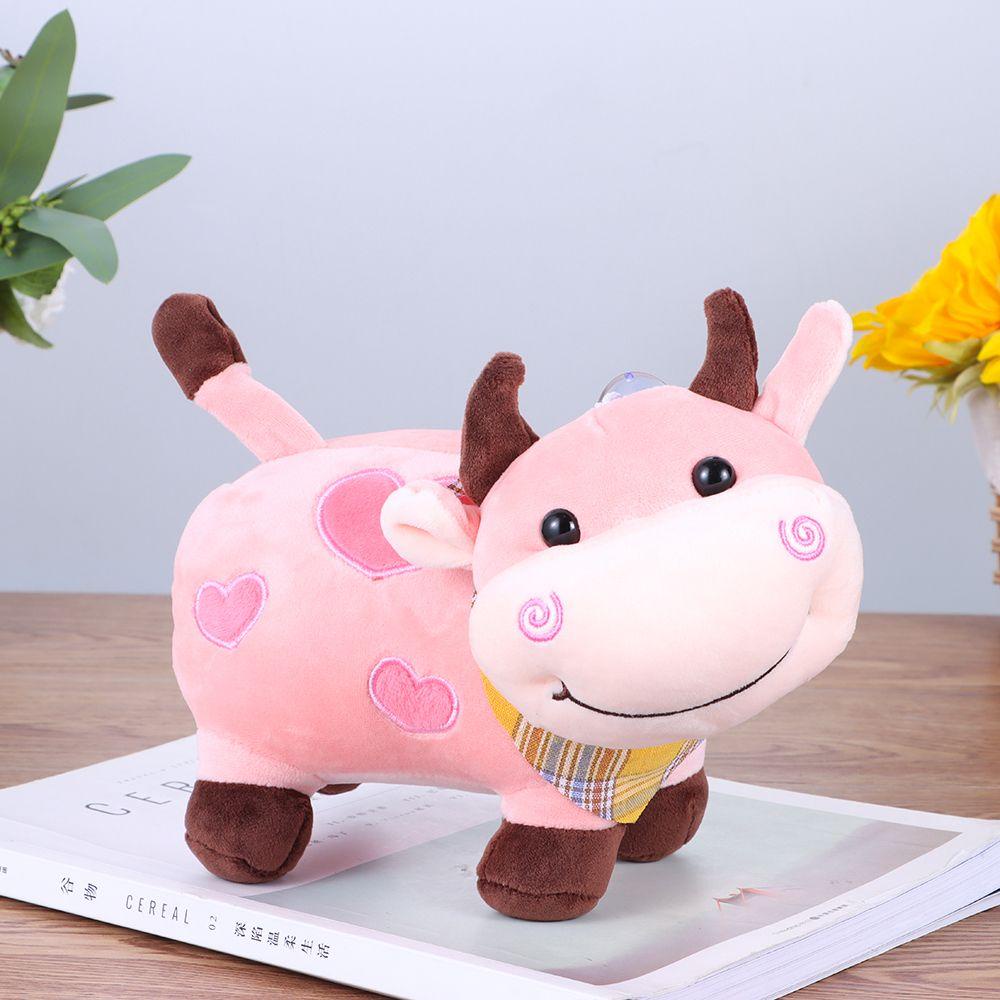 LAYOR1 Thú Nhồi Bông Hình Bò Sữa Đáng Yêu Và Khăn Choàng Cổ Siêu Mềm