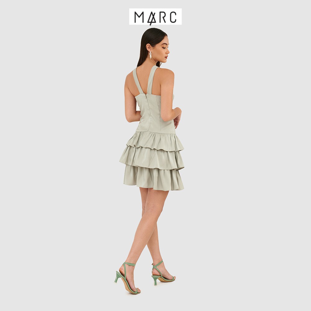 [Mã FAMALLT5 giảm 15% đơn 150k] Đầm nữ đắp chéo bèo 3 tầng - MARC FASHION