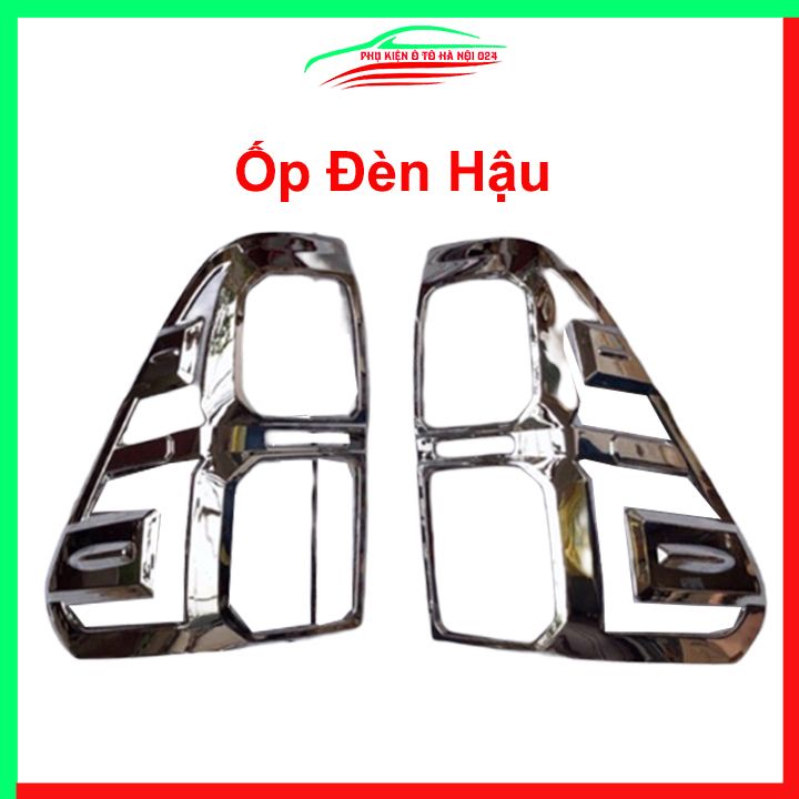 Ốp viền đèn pha hậu mạ crom Hilux Revo 2016-2020 chống trầy trang trí bảo vệ xe