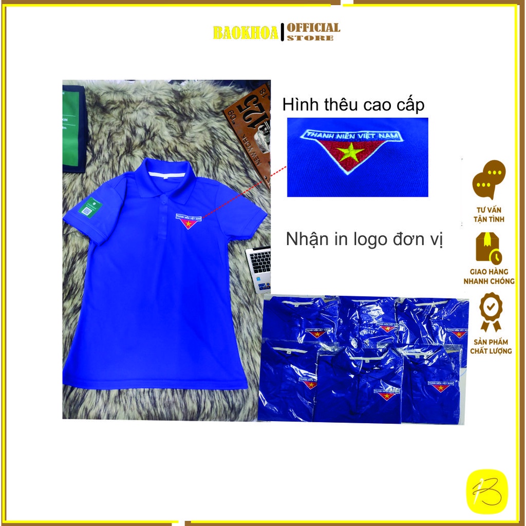 Áo thun đoàn thanh niên, áo thun, áo đoàn BAOKHOA_OFFICAL Size Nam, Nữ S-M-L-XL-2XL.