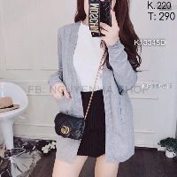 Khoác len nhung hai túi cao cấp