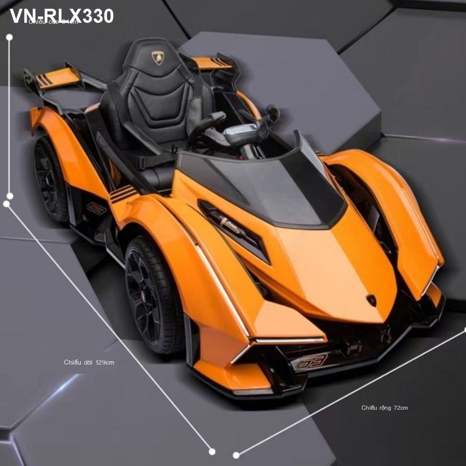 ✟℡┋Xe ô tô điện trẻ em Lamborghini bốn bánh xích đu điều khiển từ xa quà tặng sinh nhật có thể ngồi trên người