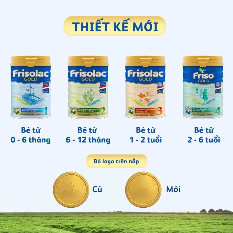 Sữa Frisolac Gold 3 lon 900g ( mẫu mới Date mới)