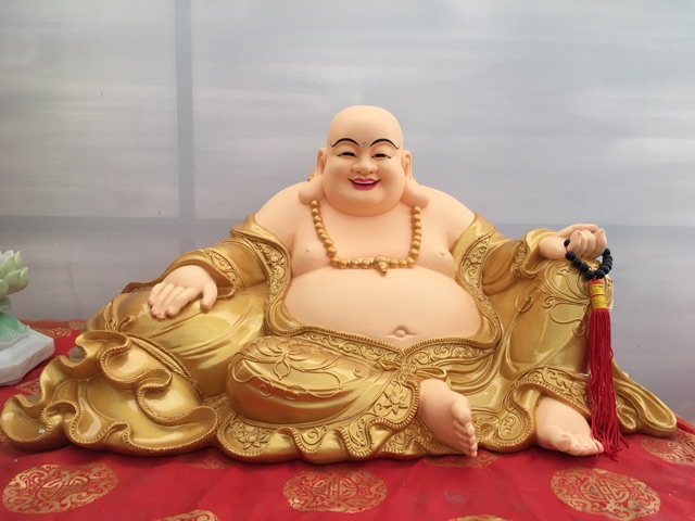Tượng phật Di lặc tam tài cao 33cm ngang 65cm