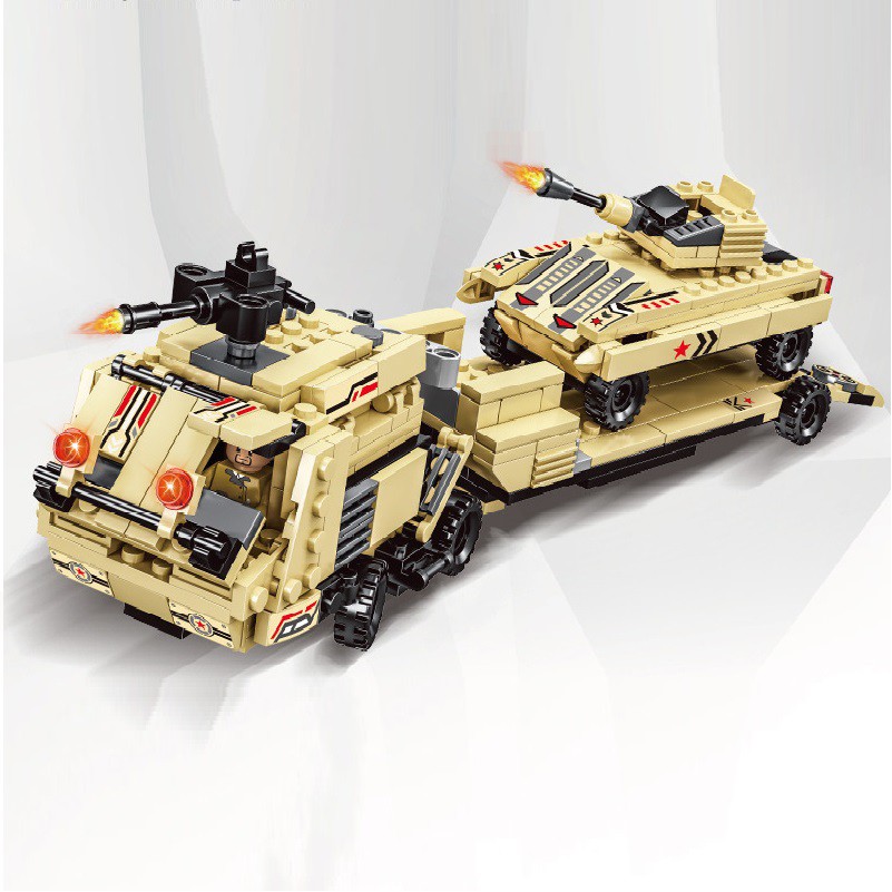 [823 CHI TIẾT] Bộ Lego lắp ráp xếp hình BIỆT ĐỘI SWAT SA MẠC VÀNG gồm XE QUÂN SỰ, MÁY BAY CHIẾN ĐẤU