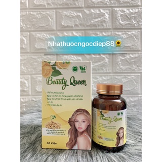 (CHÍNH HÃNG)Viên uống Beauty Queen cải thiện nội tiết tố nữ ,giảm nám sạm tàn nhang (Lọ 30 viên)