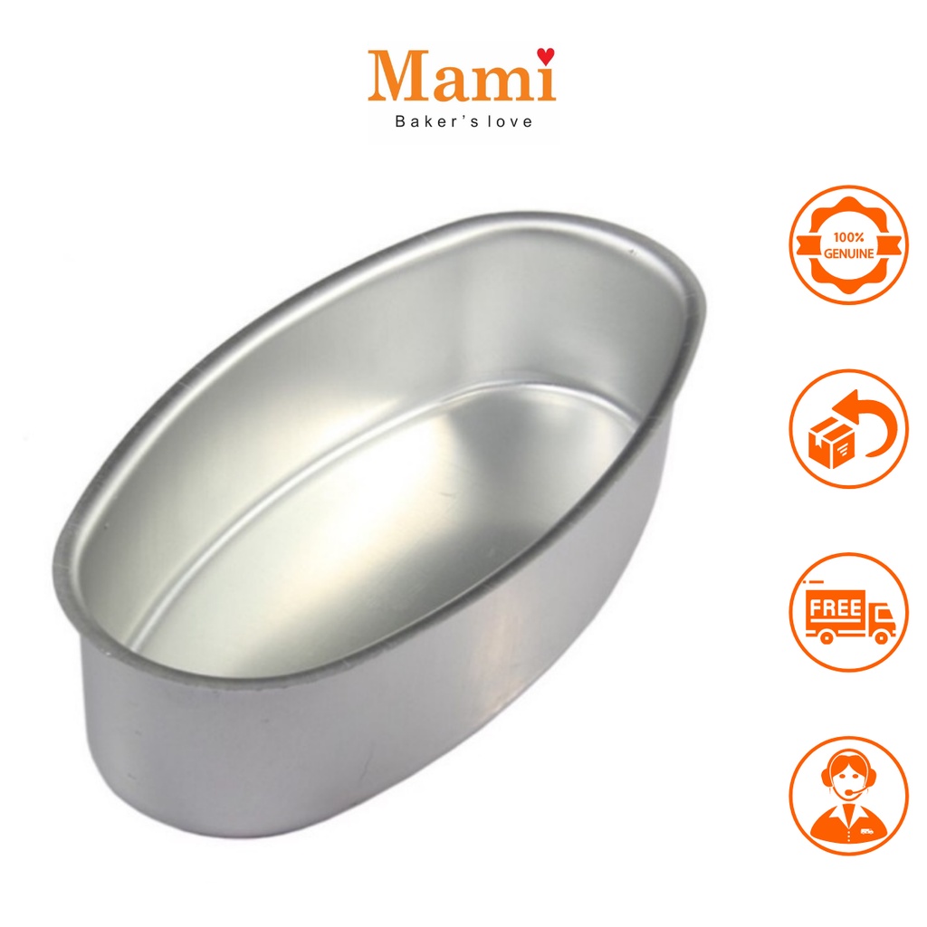 Khay nướng bánh mỳ hoa cúc hình oval nhôm có hai size