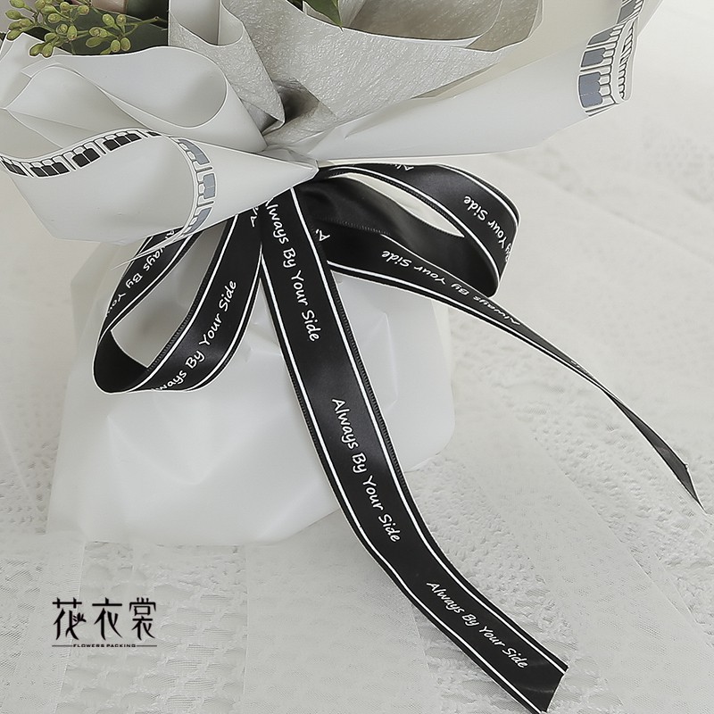 RUY BĂNG LỤA CAO CẤP chữ "Alway by your side"