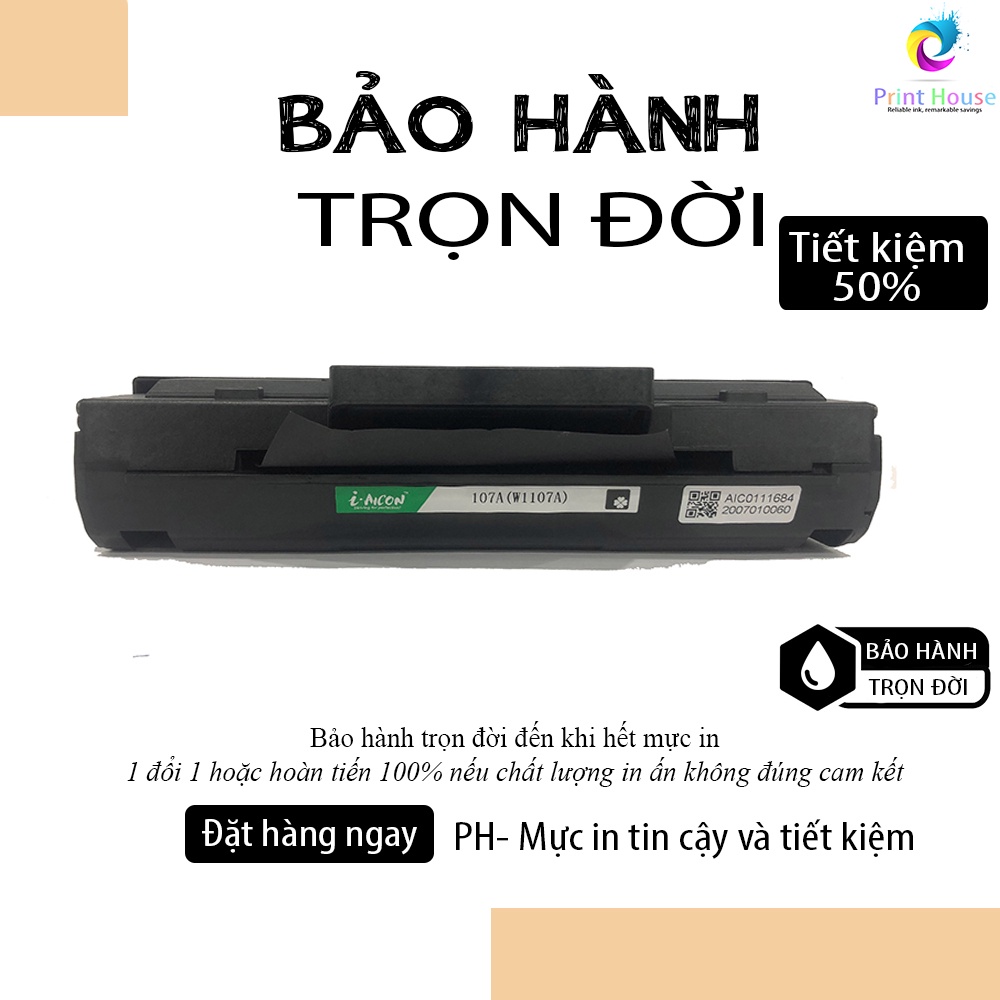 Hộp mực Cartridge W1107A  dùng cho máy in HP LaserJet  dung lượng 1000 bản in độ phủ 5%