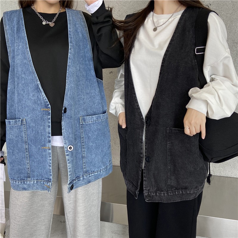 ( ORDER ) Áo gile jean, Áo denim nữ xuân hè năng động NoBrandDenim