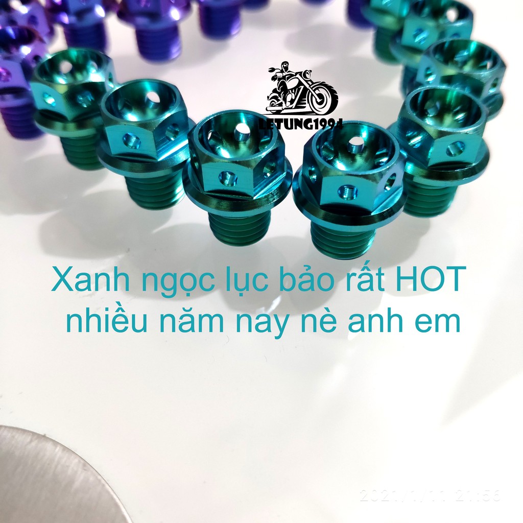 Ốc Titan Chân Gương Chân Kính Xe Máy - Hàng chất lượng cao màu đều, sáng, xịn, bền, đẹp