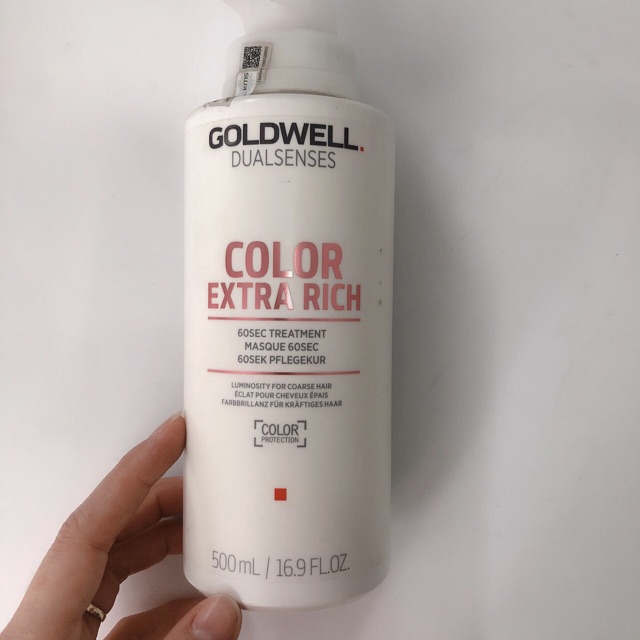 [Chính hãng] [Siêu rẻ] Mặt nạ giữ màu tóc nhuộm Goldwell Dual Senses Color Extra Rich 60 Second Treatment 500ml