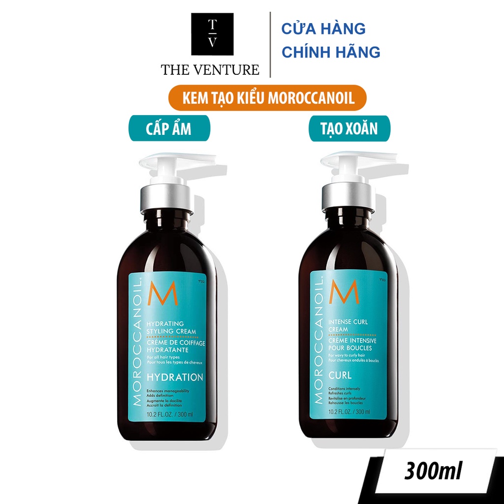 Bộ Kem Tạo Sóng Xoăn, Dưỡng Ẩm Moroccanoil Intense Curl Cream , Hydrating Styling Cream Chính Hãng