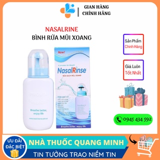 Bình và gói muối rửa mũi xoang ,viêm mũi dị ứng theo mùa Nasalrinse pha 240ml
