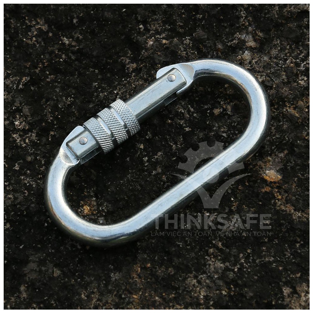 Móc khóa chữ D, móc an toàn, cứu hộ, leo núi, dùng trong xây dựng, du lịch - THINKSAFE