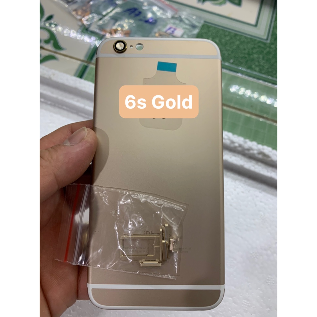 bộ vỏ zin điện thoại iphone 6s kèm khay sim,phím bấm