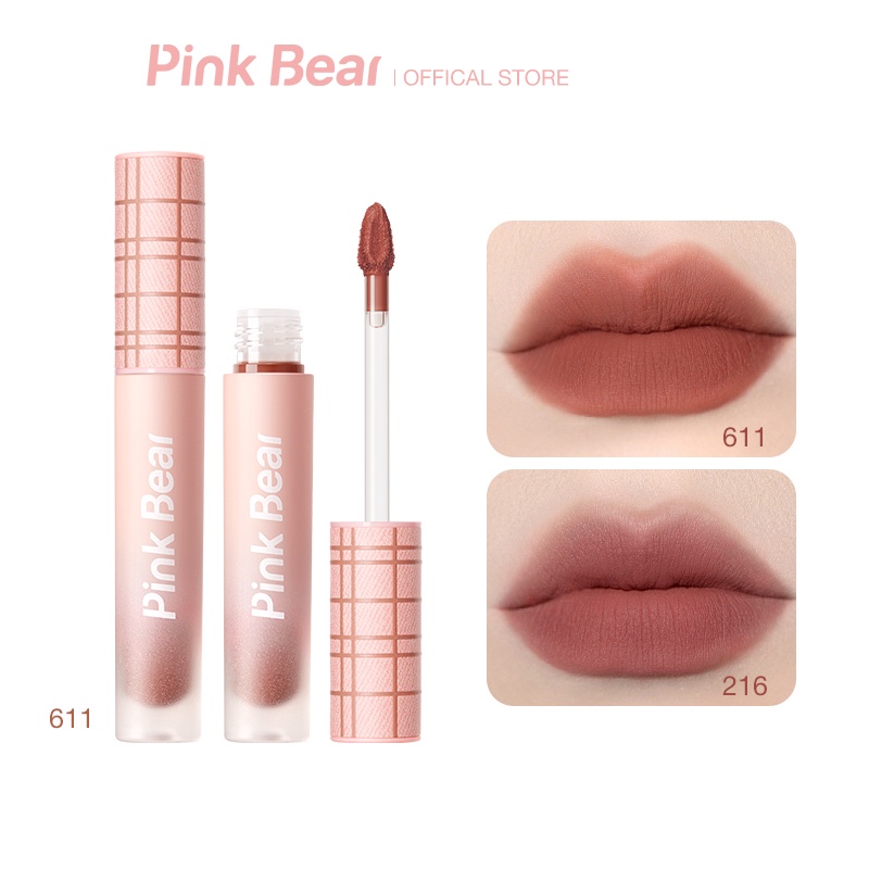 Son Kem Lì Pink Bear (Phiên bản Pink Cowboy) Siêu Mịn Lâu Trôi Không Khô Môi 6 Màu Trendy 2.5g | BigBuy360 - bigbuy360.vn