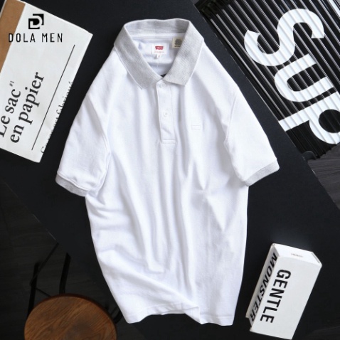 Áo thun Polo LEVIS Nam trơn logo - 4 màu