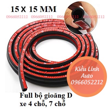 ⚡Trọn Bộ Gioăng Xe Hơi⚡ 15 Mét Ron, Doăng, Gioăng Cao Su D To Nhất, Chống Ồn Cánh Cửa, Cách Âm, Chống Bụi, Ngăn Nước