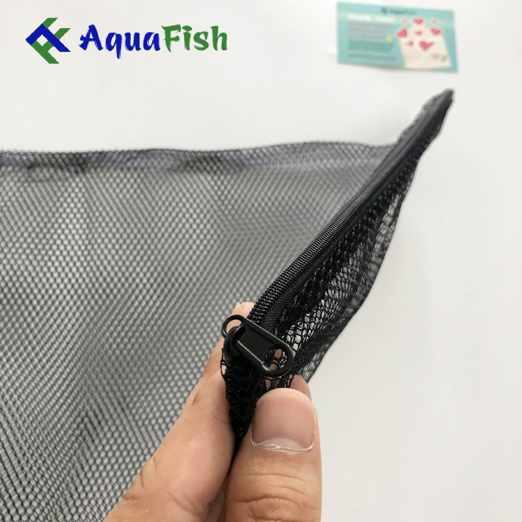 Túi Lưới Đựng Vật Liệu Lọc Cho Hồ Cá Kích Thước 40x30cm (có khóa zíp kéo tiện lợi)