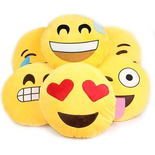 The backrest pillow with cute expression design is interesting