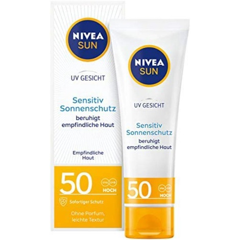 Kem chống nắng dành cho da mặt nhạy cảm NIVEA SUN UV (bill đức)