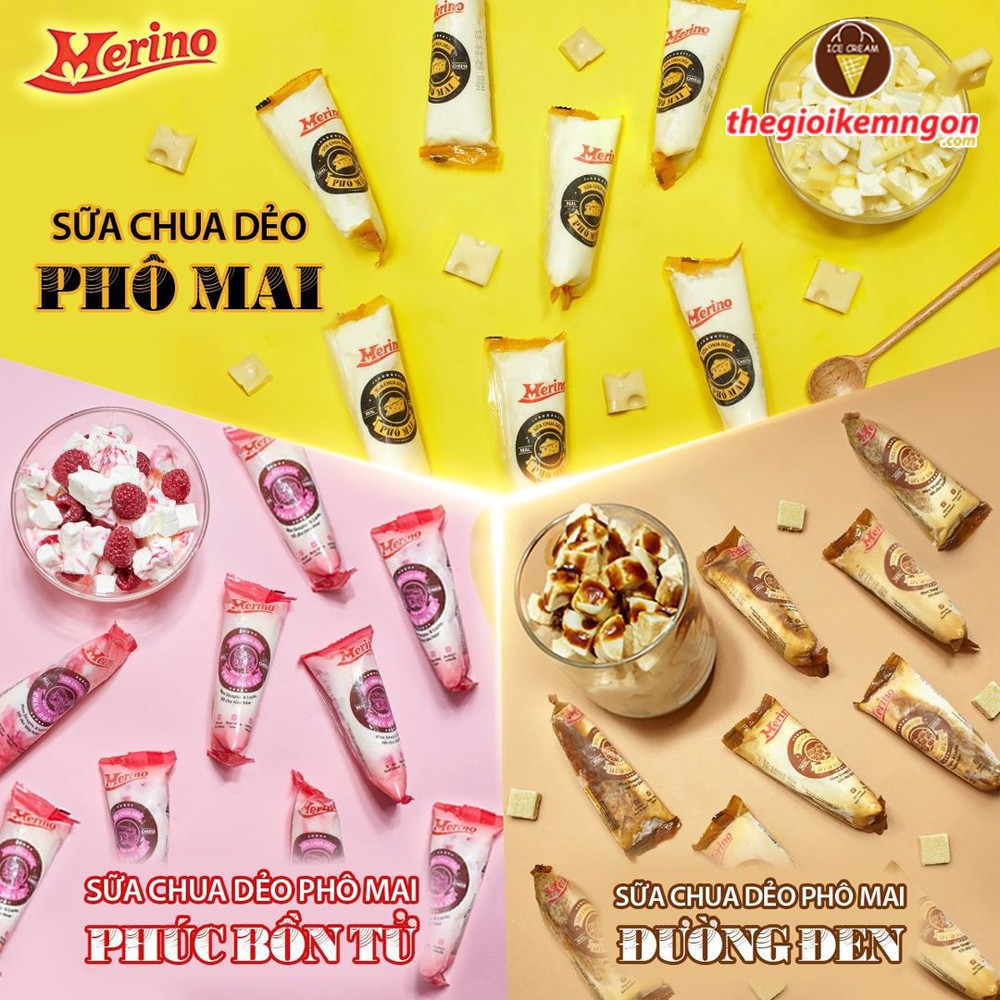 COMBO 10 bịch sữa chua dẻo phô mai Merino 50gr