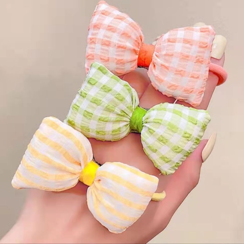 Kẹp Tóc Cao Su Hình Nơ Dễ Thương Cho Bé Gái