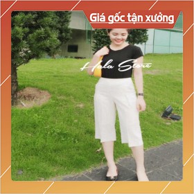 Quần ống rộng lửng nữ( Video thật)