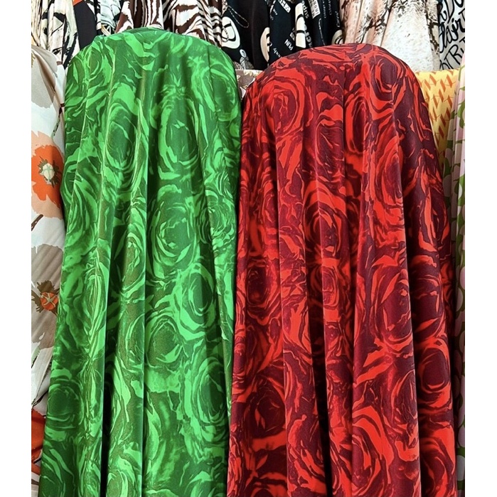 Vải lụa satin hoa hồng