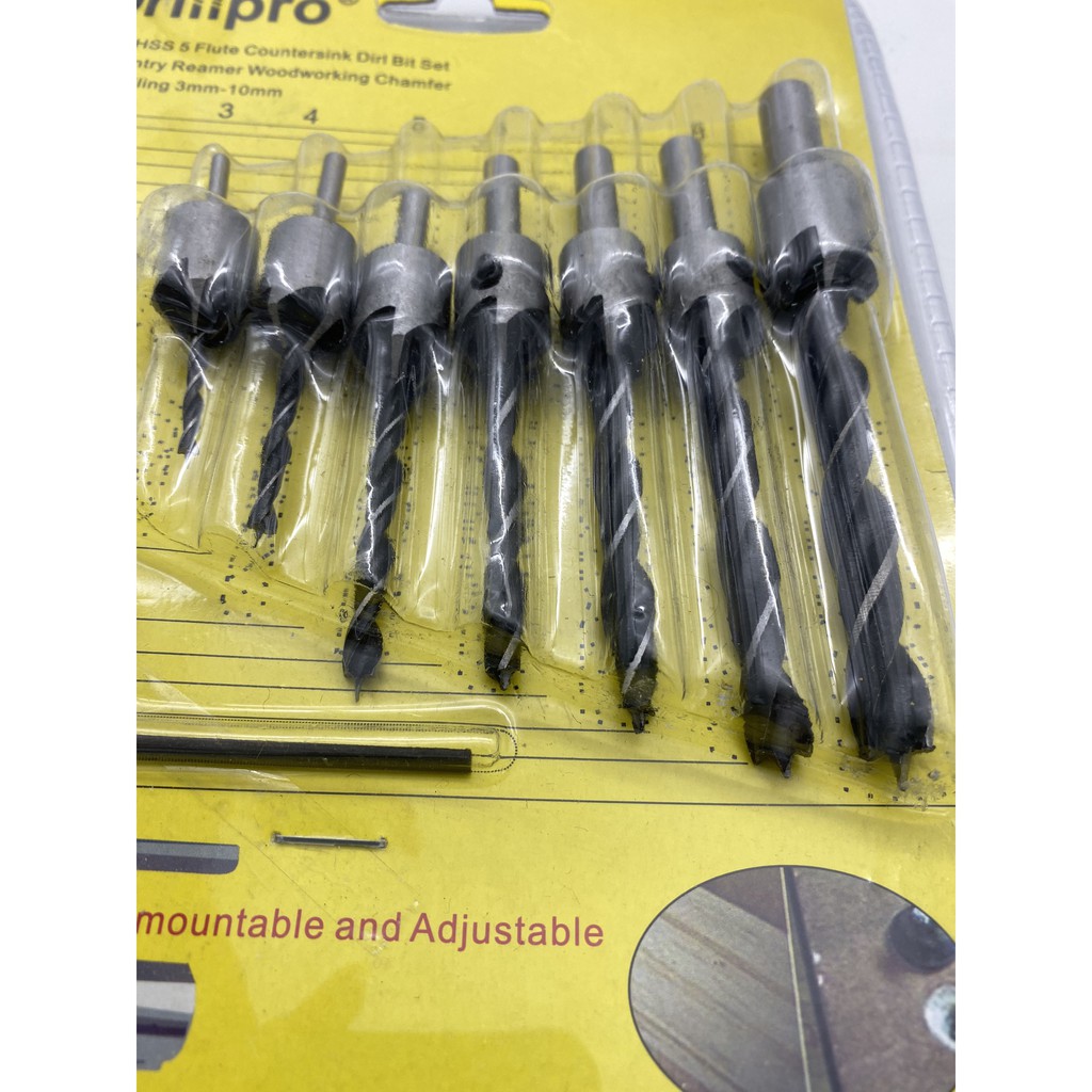 Bộ 7 mũi khoan gỗ 2 tầng
