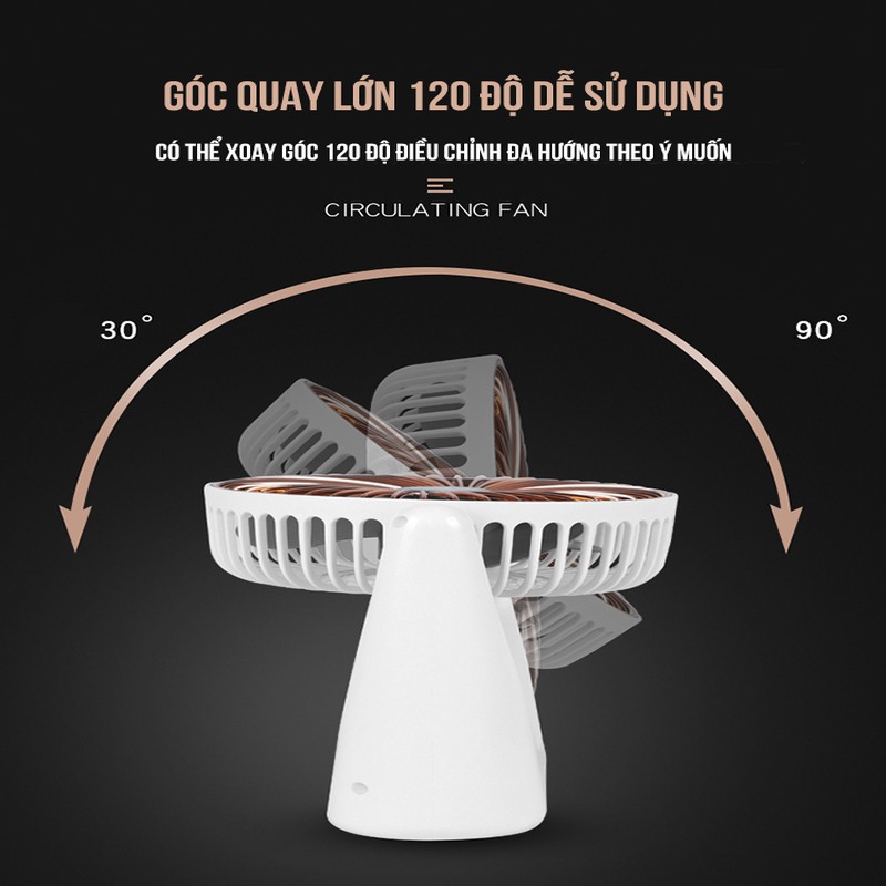 Quạt để bàn mini sạc tích điện  nhỏ gọn, giá tốt | BigBuy360 - bigbuy360.vn