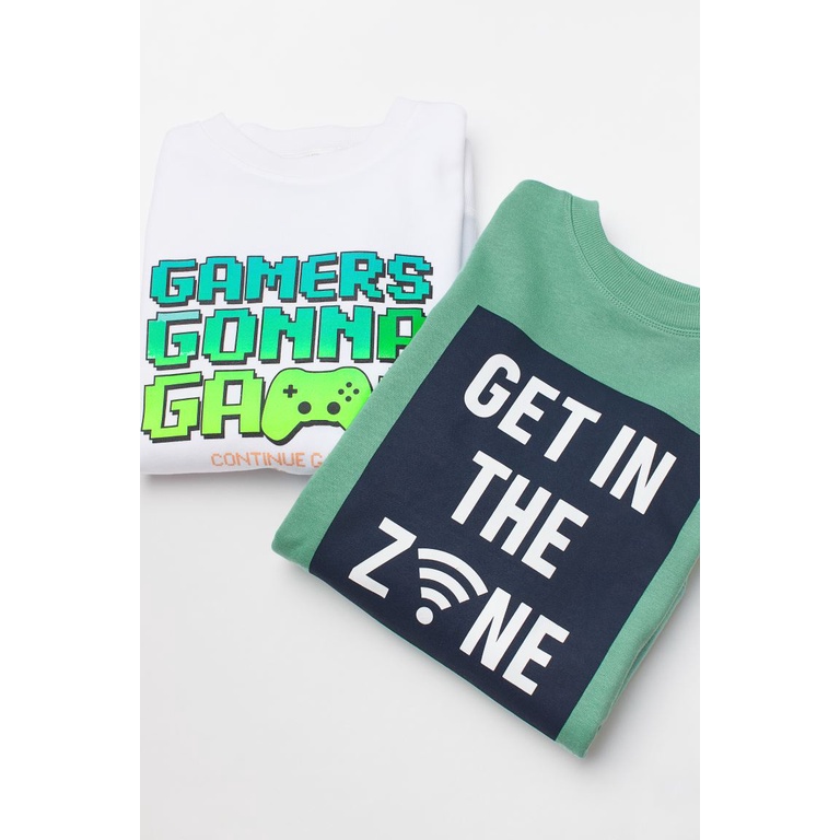 Set 2 áo nỉ bé trai HM