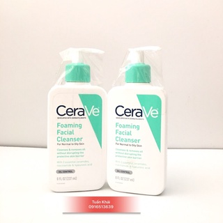 Sữa rửa mặt Cerave dịu nhẹ (237 ml) bản Mỹ nhập chính hãng